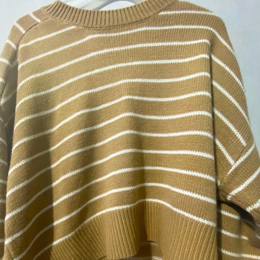 Tan and white stripped sweater